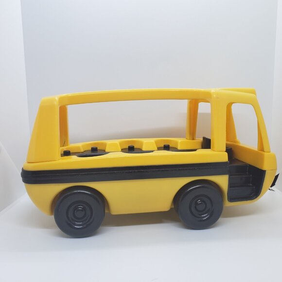 Little Tikes Toddle Tots School Bus Yellow Push Along Vehicle Vintage 1988 Toy - Picture 3 of 16